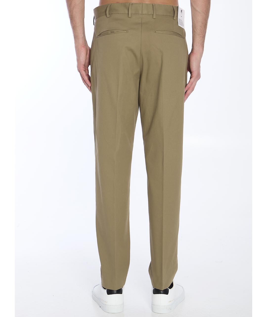 PT TORINO Бежевые хлопковые повседневные брюки, фото 5