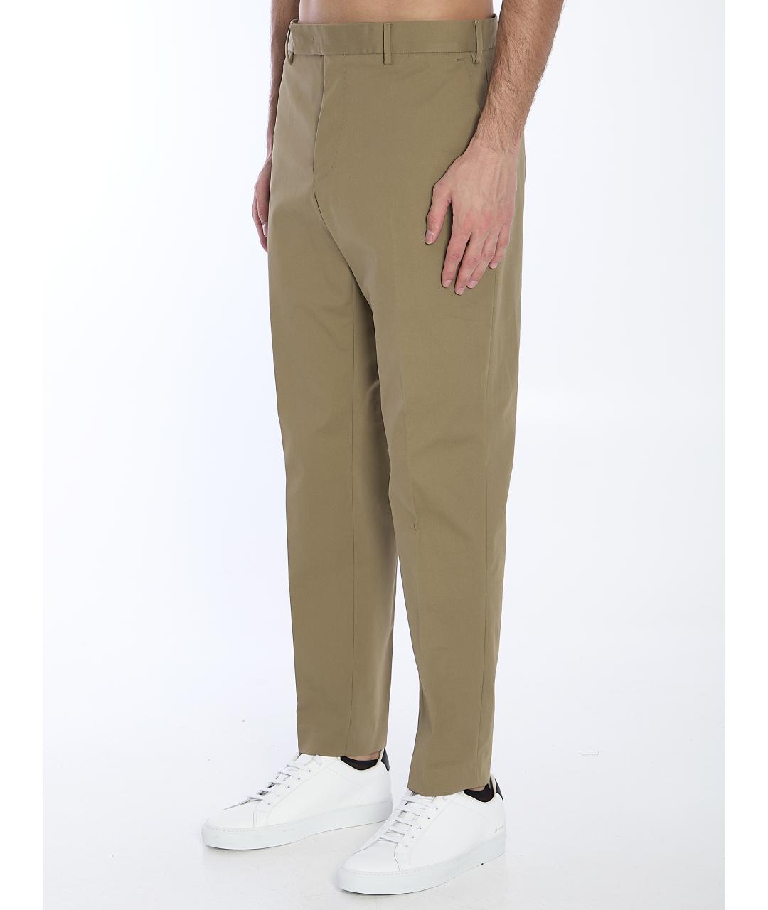 PT TORINO Бежевые хлопковые повседневные брюки, фото 3