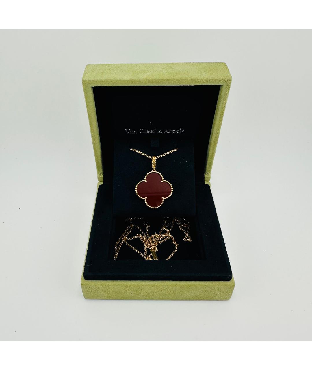 VAN CLEEF & ARPELS Бордовое колье из желтого золота, фото 4