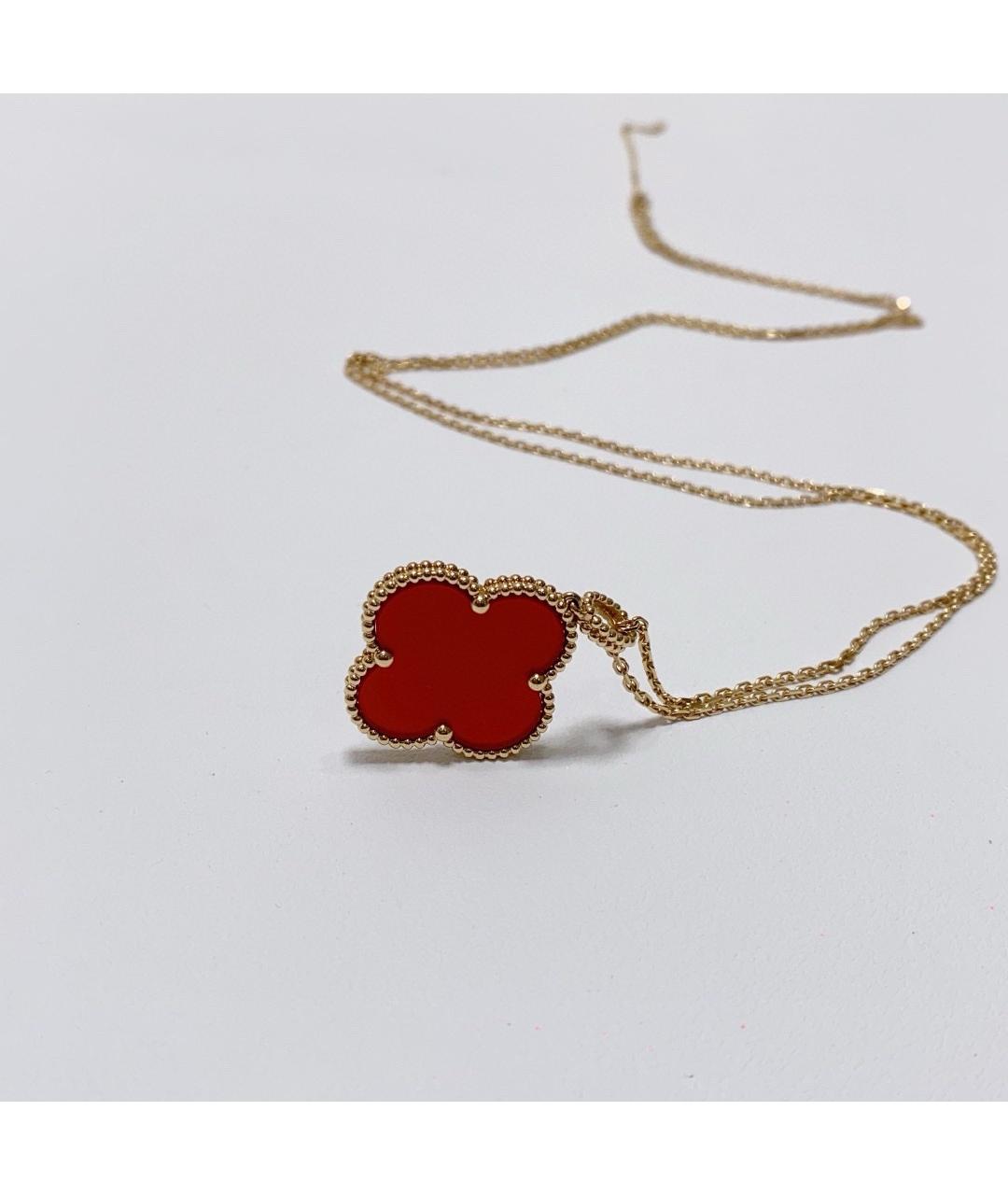 VAN CLEEF & ARPELS Бордовое колье из желтого золота, фото 5