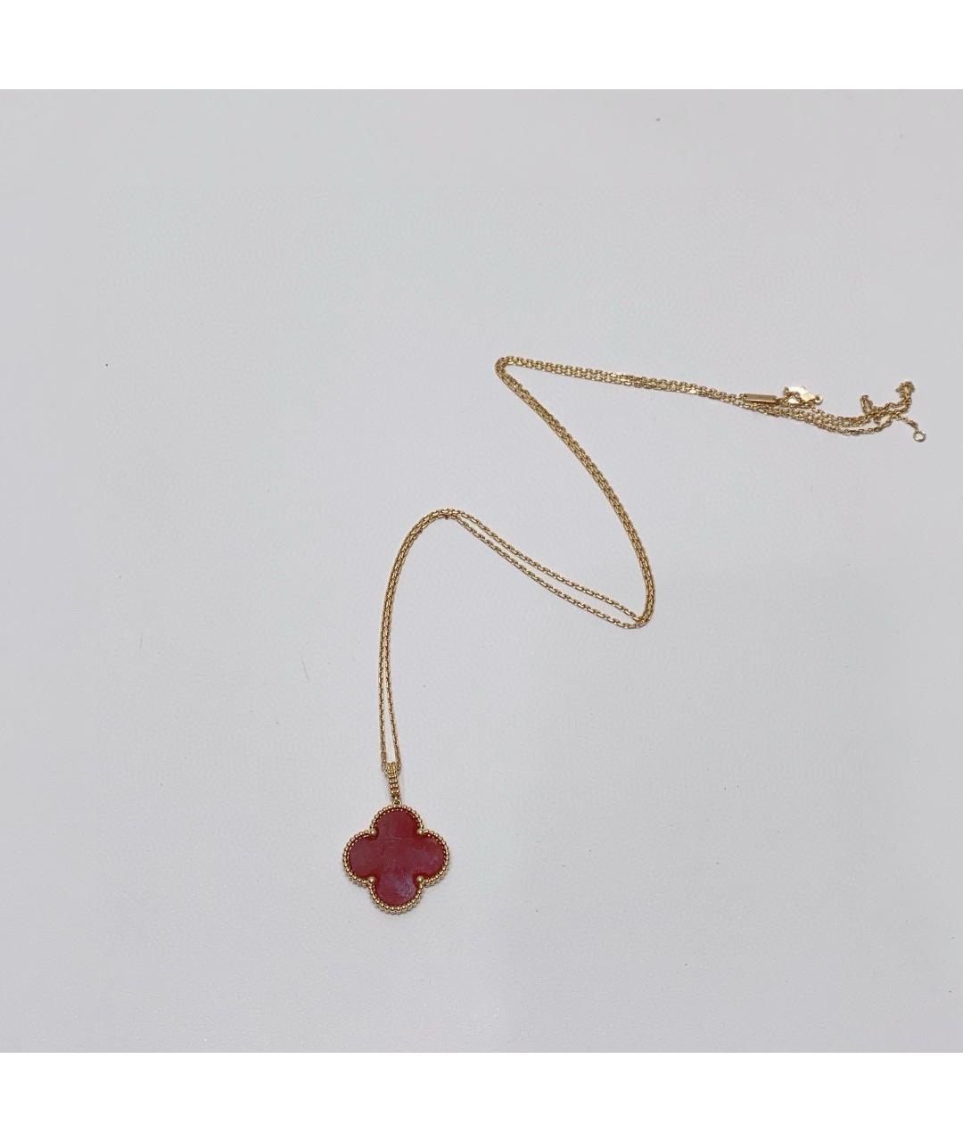 VAN CLEEF & ARPELS Бордовое колье из желтого золота, фото 6