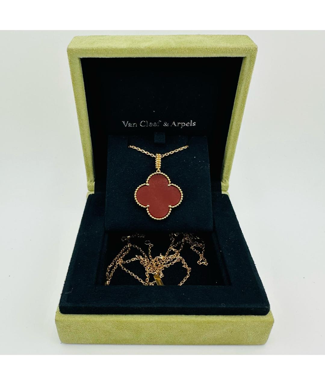 VAN CLEEF & ARPELS Бордовое колье из желтого золота, фото 2