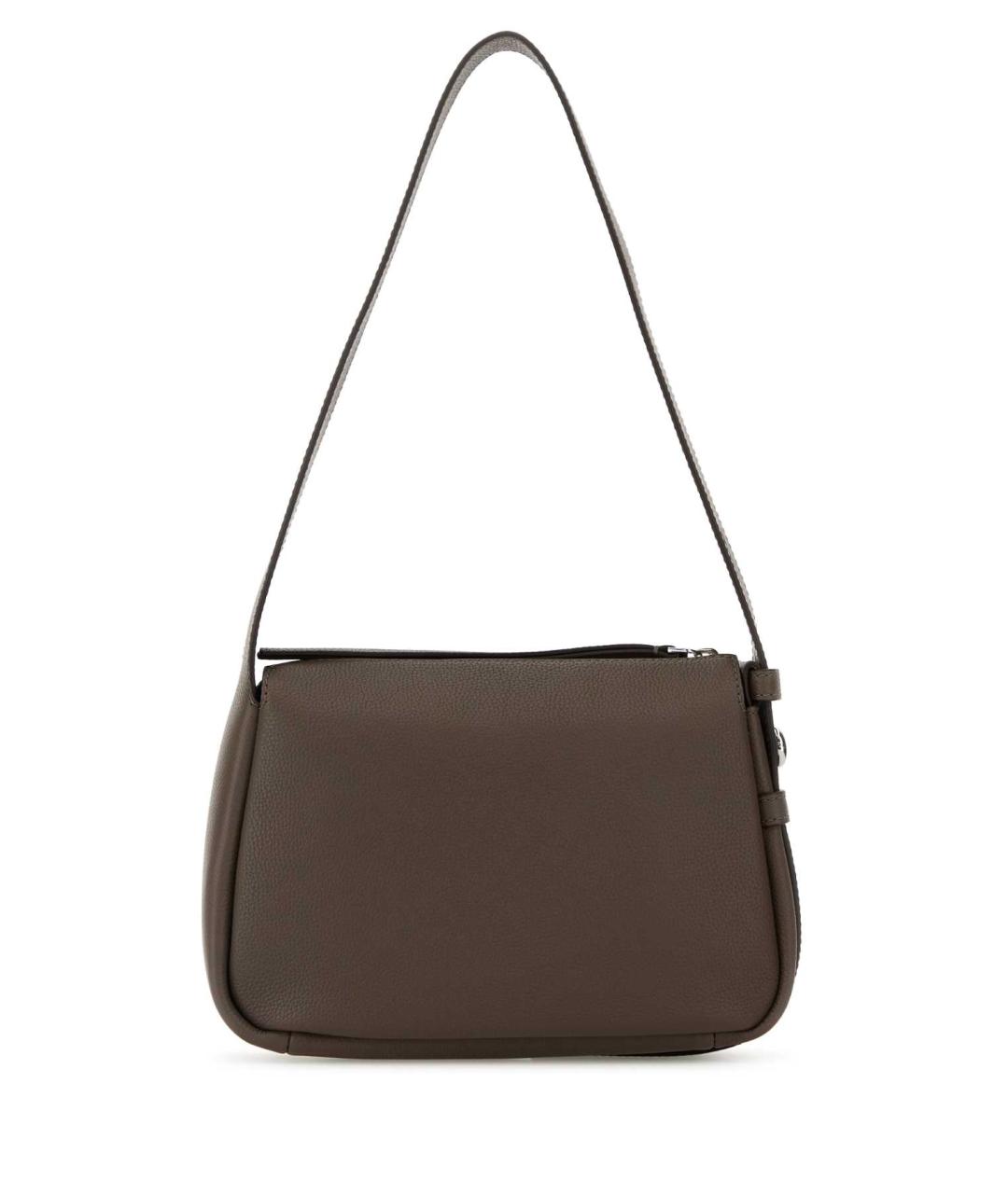 TORY BURCH Коричневая кожаная сумка с короткими ручками, фото 3