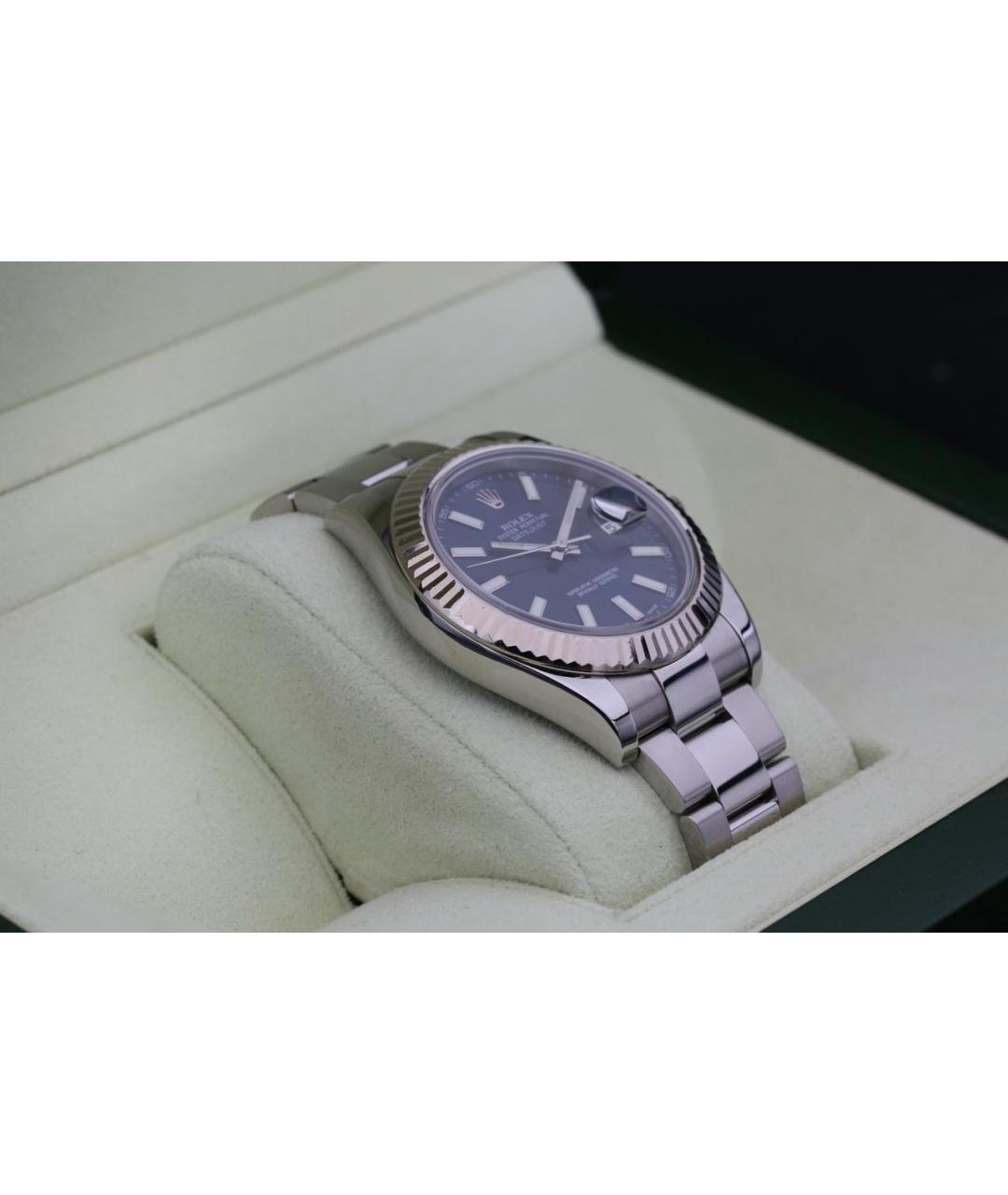 ROLEX Темно-синие часы, фото 5