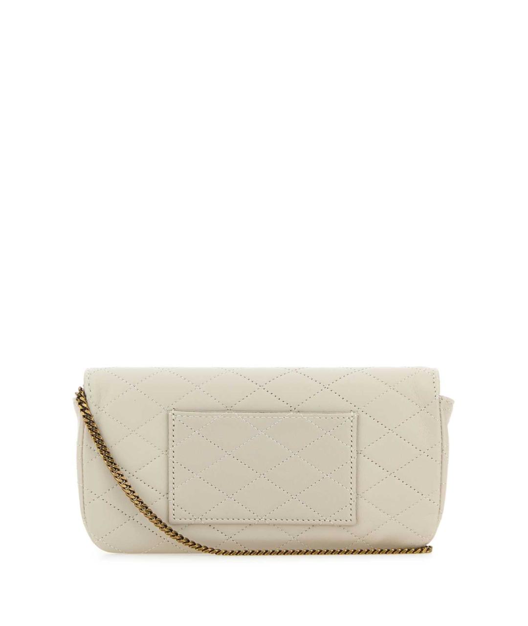 SAINT LAURENT Белая кожаная сумка через плечо, фото 3