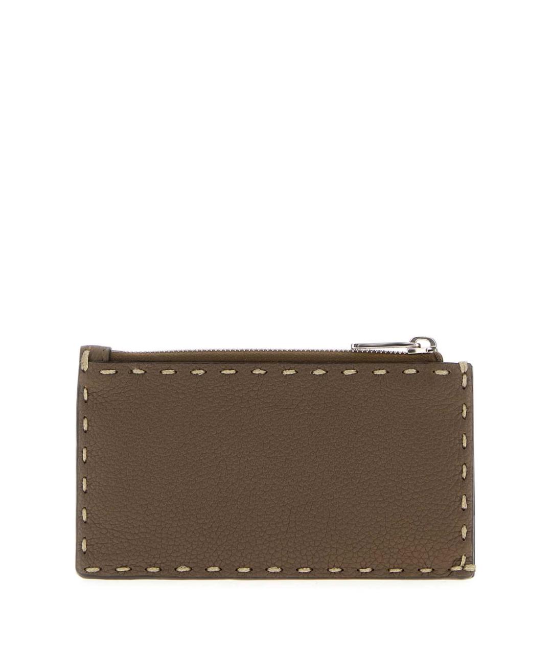 FENDI Коричневый кожаный кошелек, фото 3