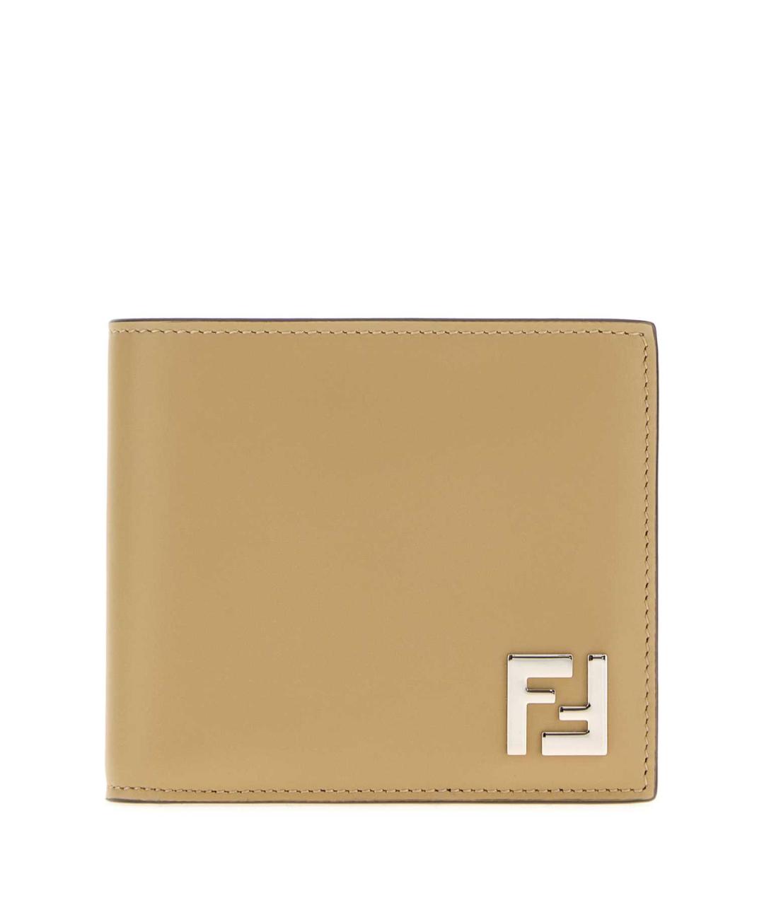 FENDI Бежевый кожаный кошелек, фото 1