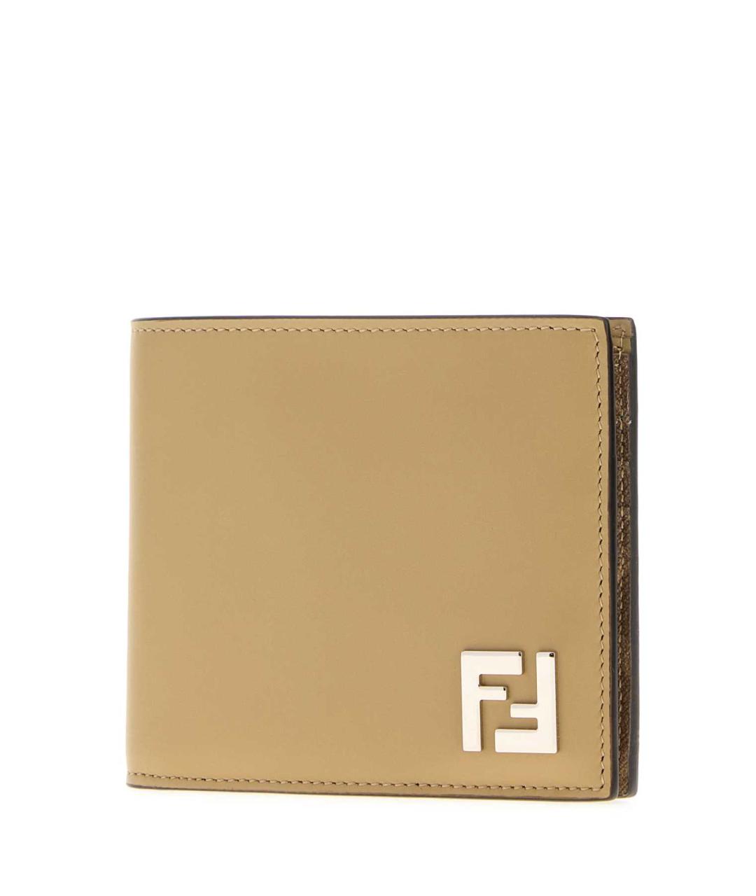 FENDI Бежевый кожаный кошелек, фото 2