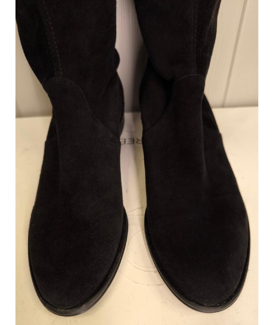 STUART WEITZMAN Черные замшевые ботфорты, фото 2
