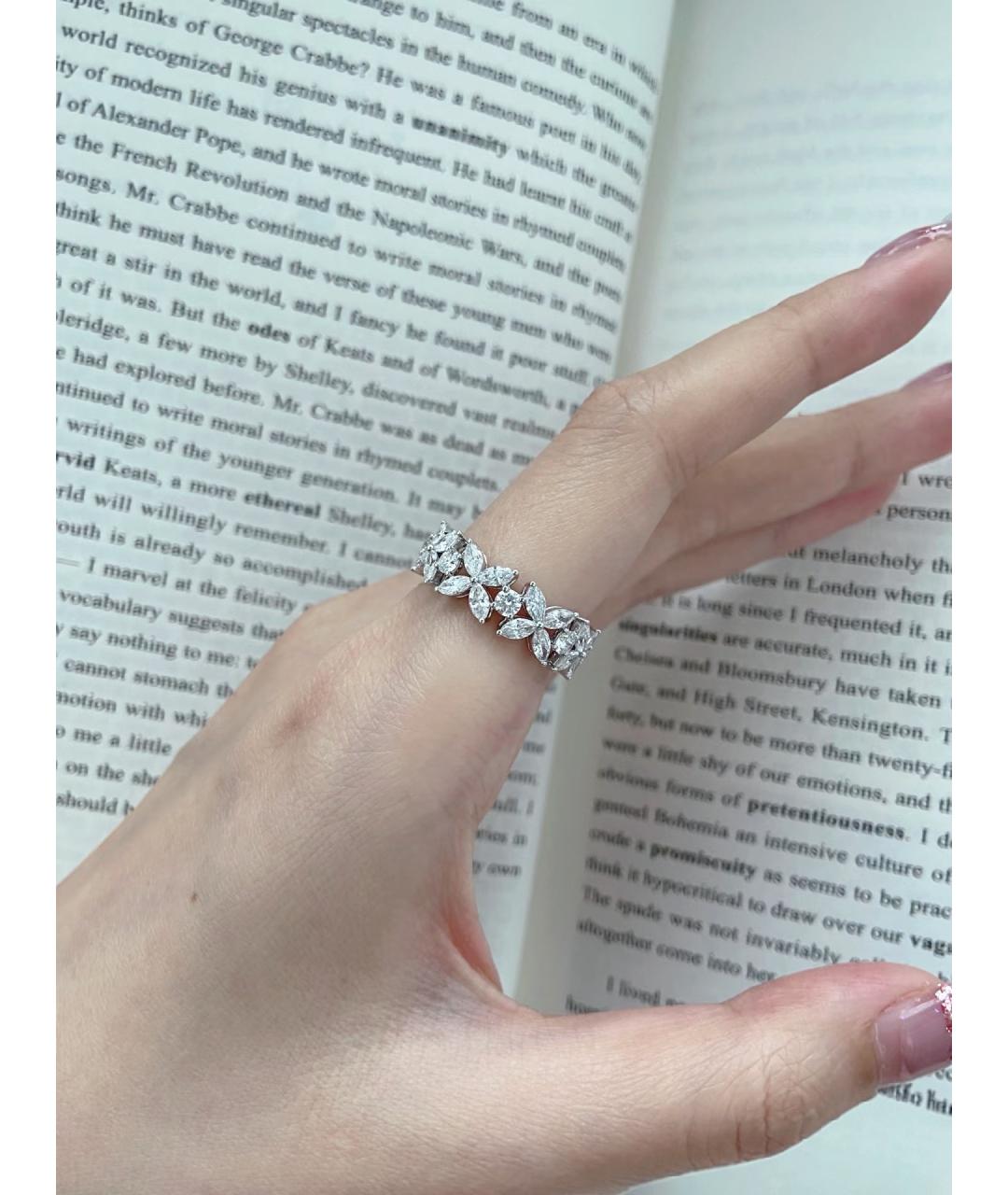 TIFFANY&CO Серебряное платиновое кольцо, фото 3