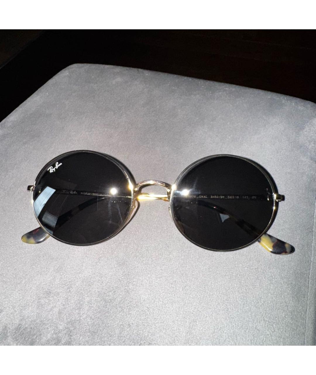 RAY BAN Черные металлические солнцезащитные очки, фото 9