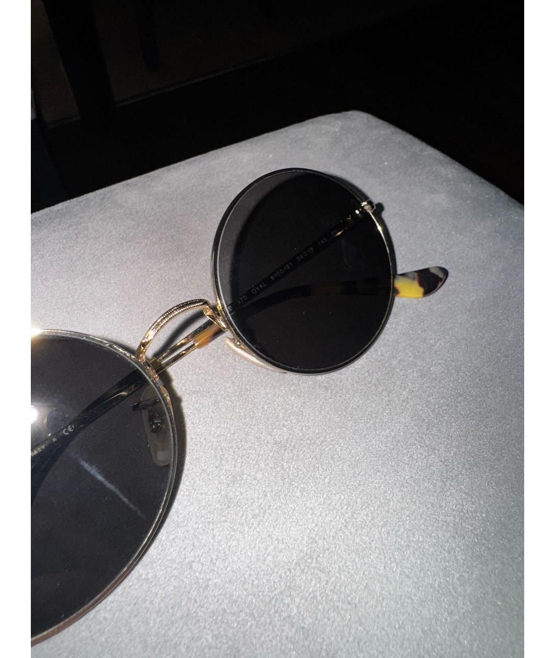 RAY BAN Черные металлические солнцезащитные очки, фото 2