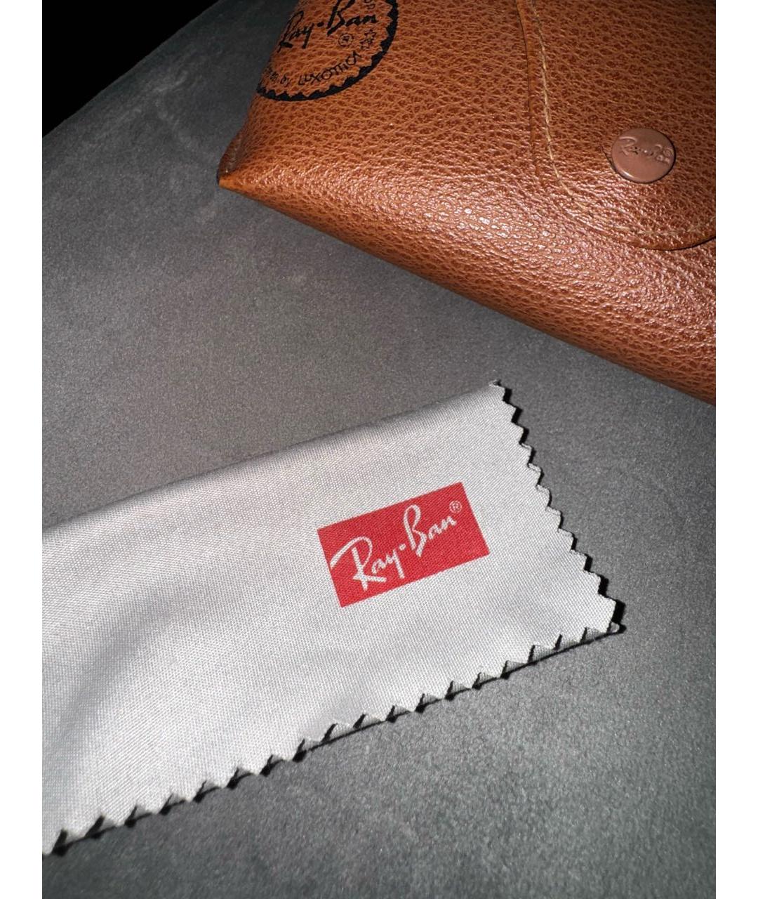 RAY BAN Черные металлические солнцезащитные очки, фото 5
