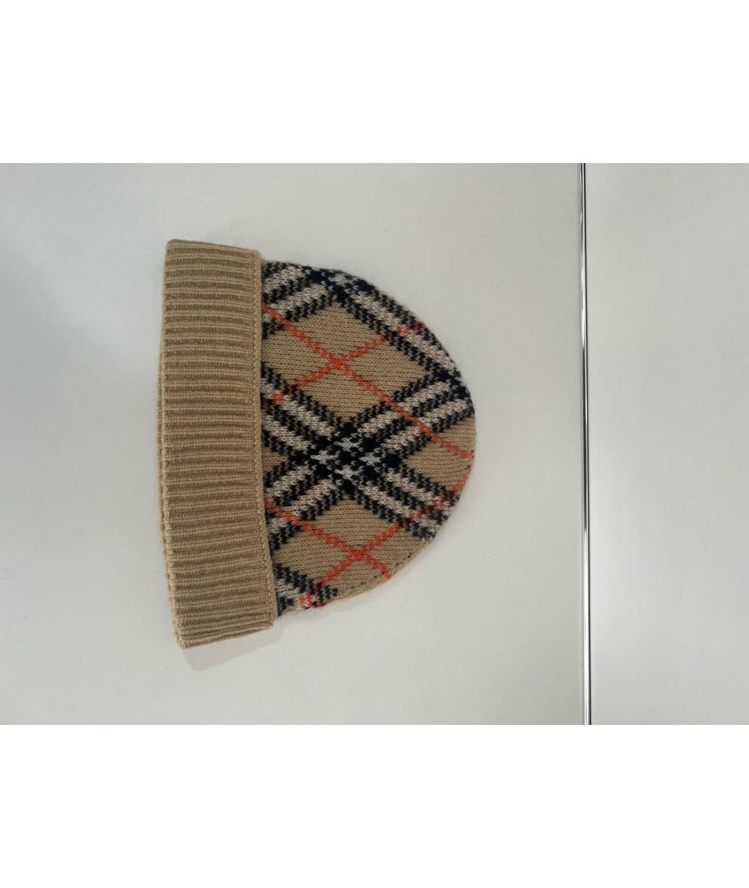 BURBERRY Бежевая кашемировая шапка, фото 2