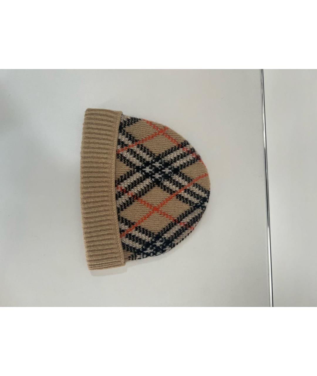 BURBERRY Бежевая кашемировая шапка, фото 6