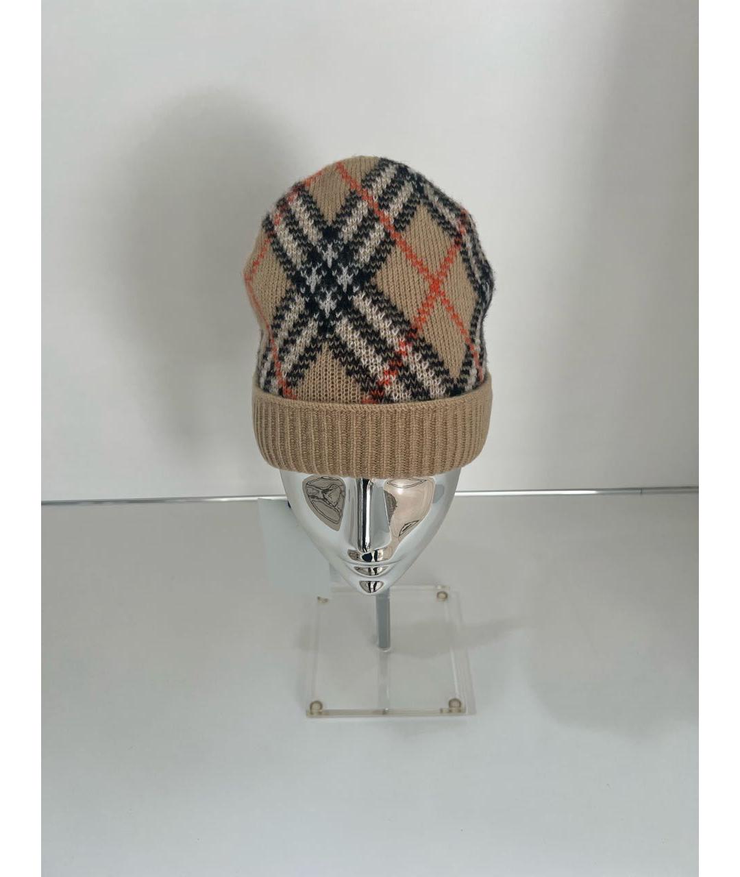 BURBERRY Бежевая кашемировая шапка, фото 5