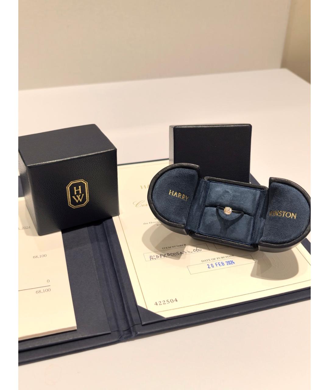 Harry Winston Серебряное платиновое кольцо, фото 2