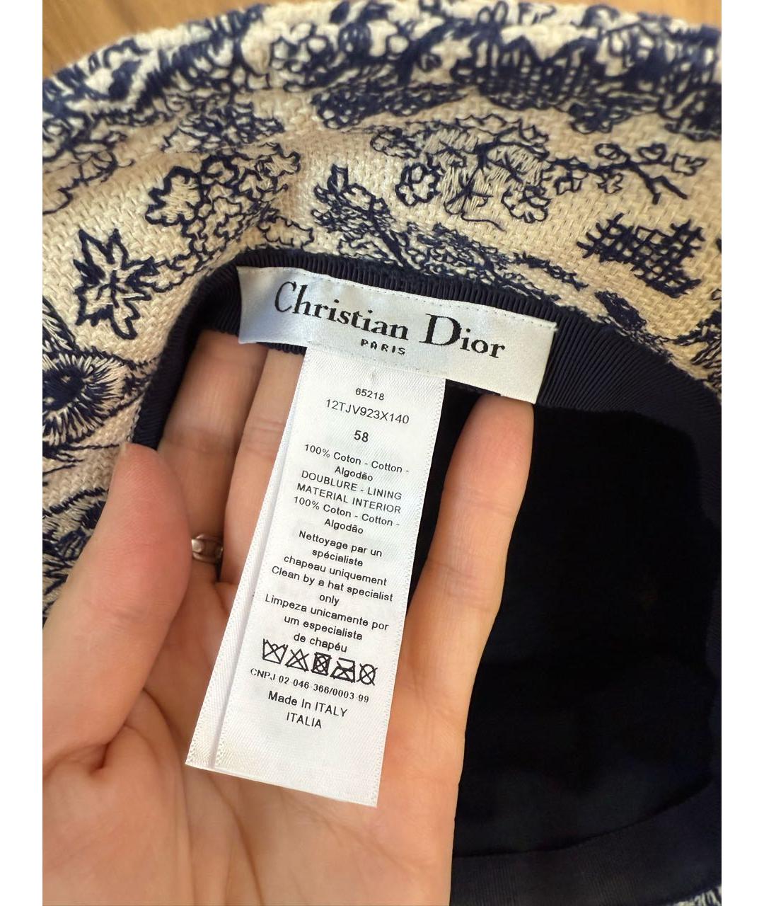 CHRISTIAN DIOR Синяя панама, фото 4