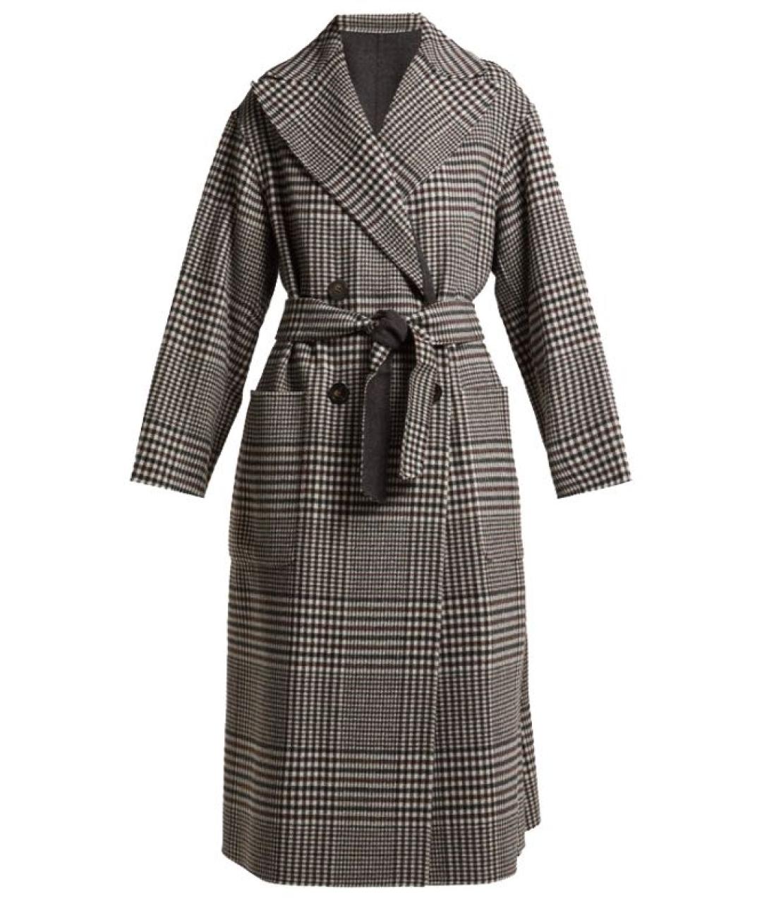 WEEKEND MAX MARA Серое шерстяное пальто, фото 1
