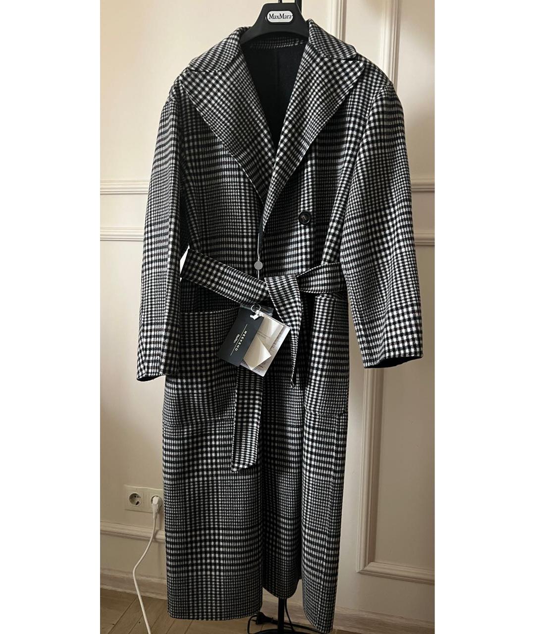 WEEKEND MAX MARA Серое шерстяное пальто, фото 7
