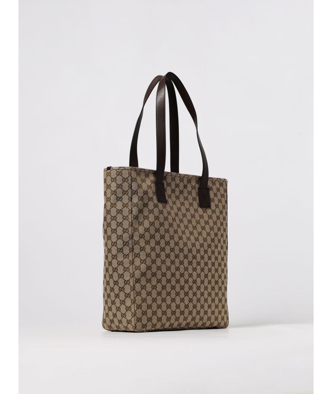GUCCI Бежевая тканевая сумка тоут, фото 3