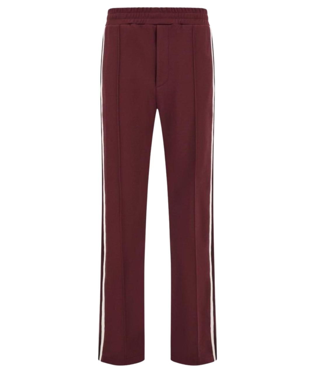 FERRAGAMO Бордовые полиэстеровые повседневные брюки, фото 1
