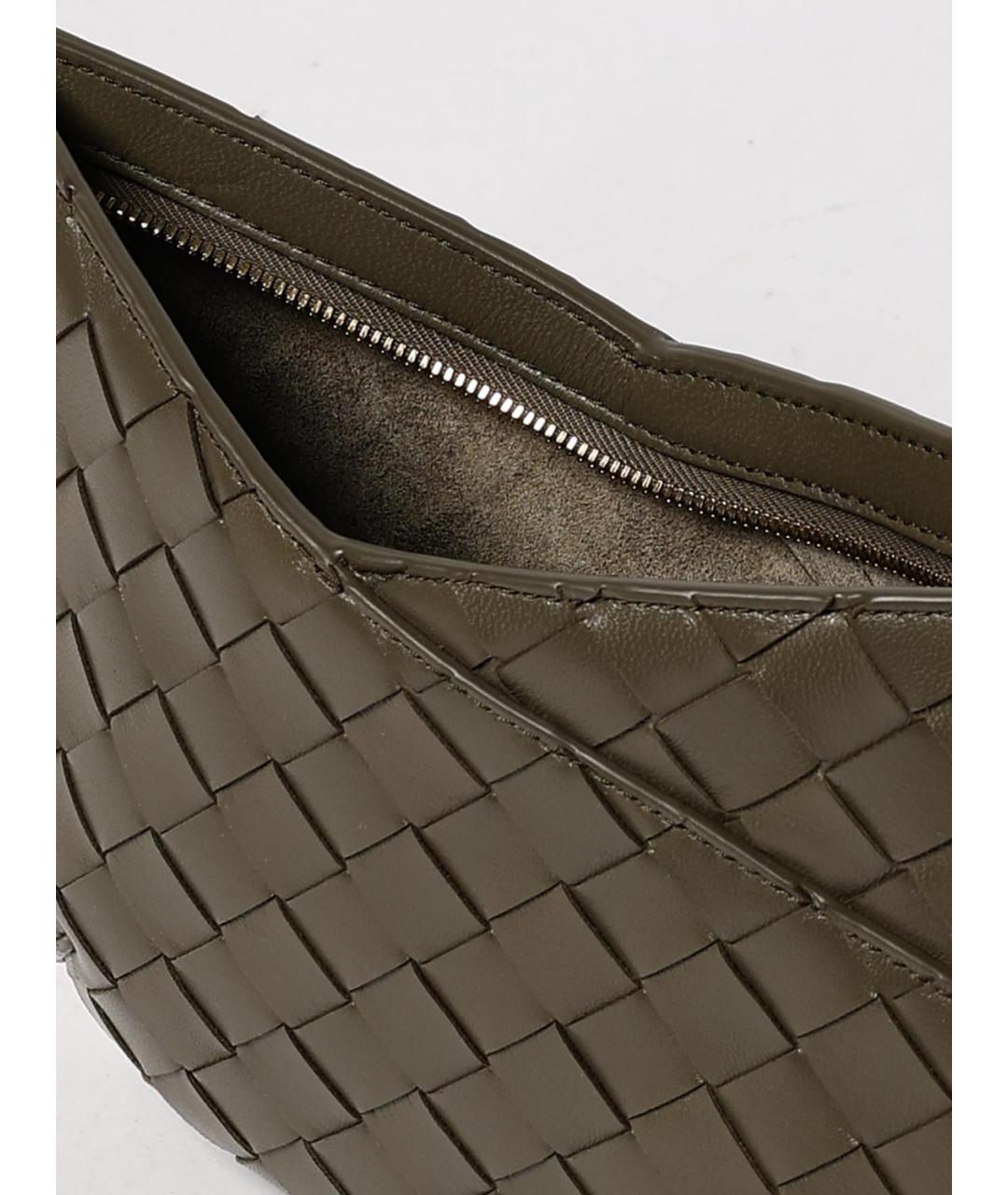BOTTEGA VENETA Зеленая кожаная сумка через плечо, фото 5