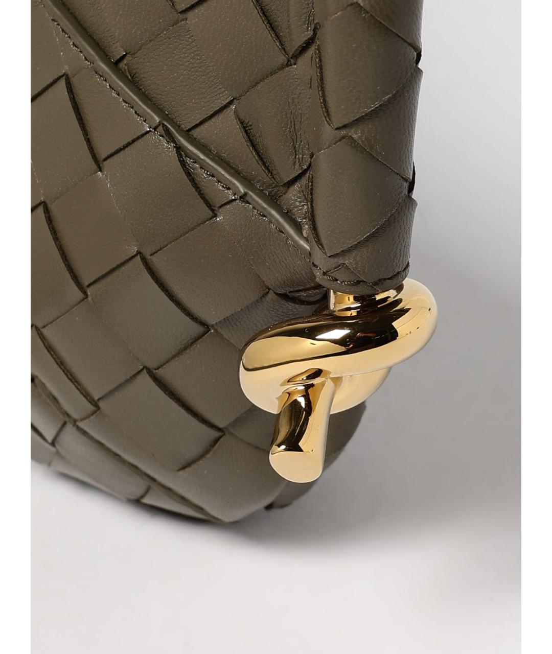 BOTTEGA VENETA Зеленая кожаная сумка через плечо, фото 4