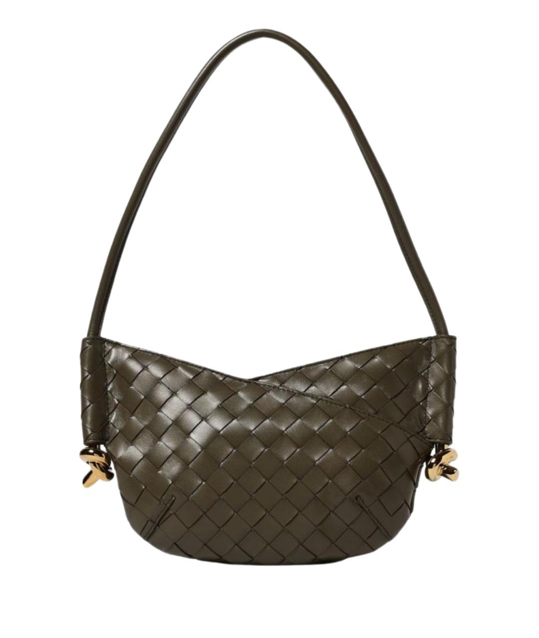 BOTTEGA VENETA Зеленая кожаная сумка через плечо, фото 1
