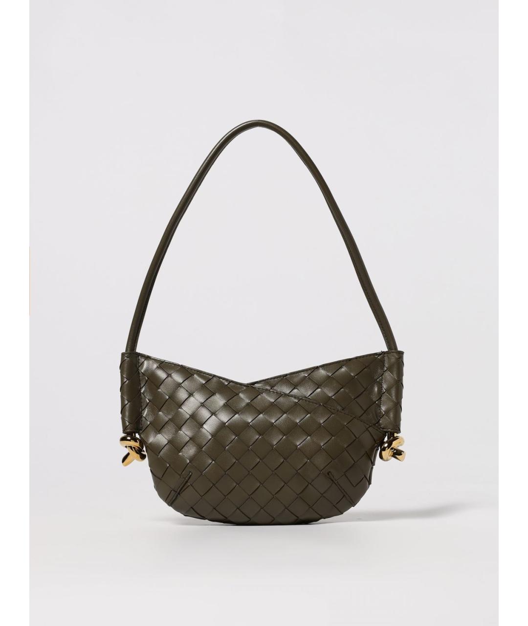 BOTTEGA VENETA Зеленая кожаная сумка через плечо, фото 6