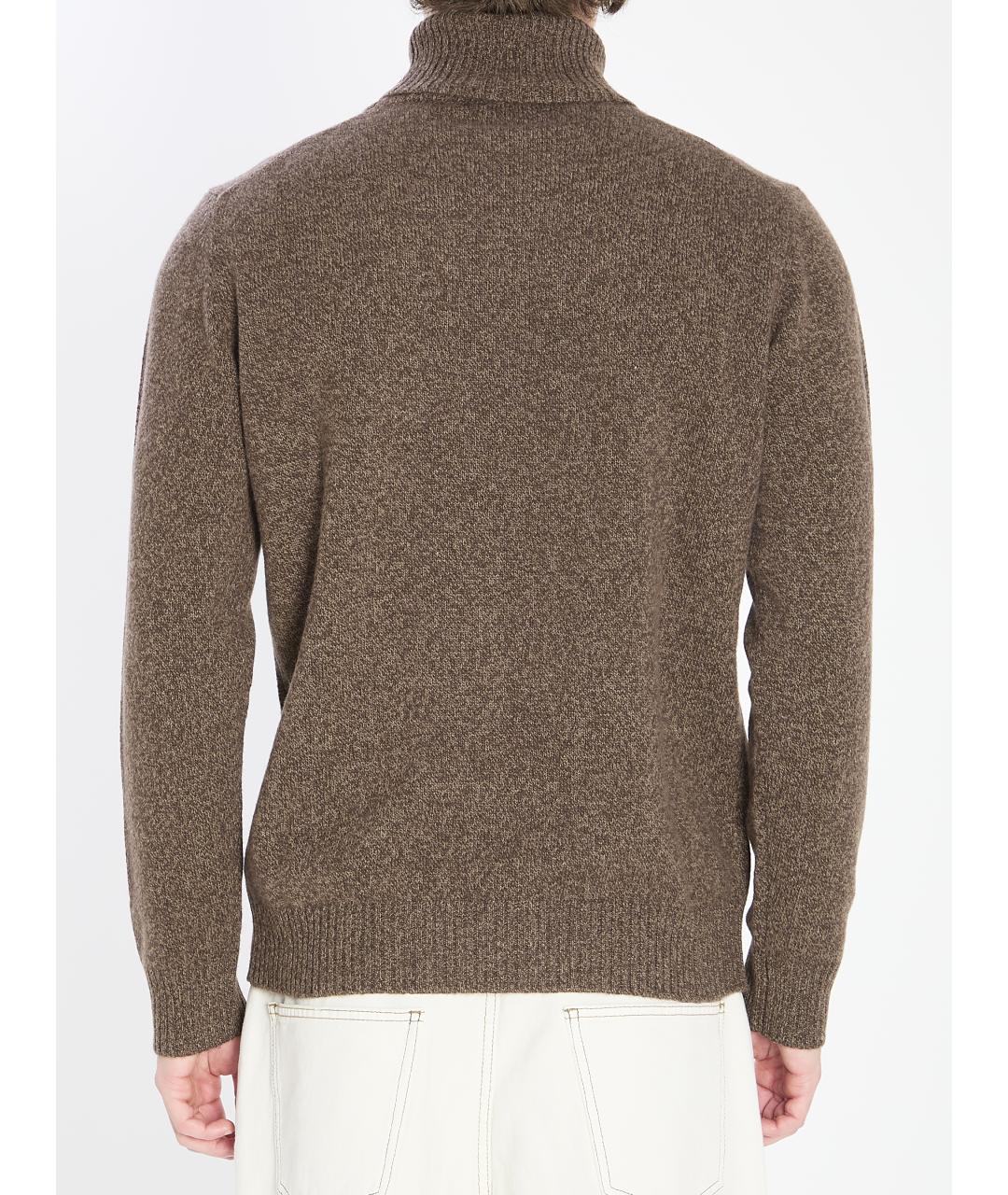 ROBERTO COLLINA Коричневый шерстяной джемпер / свитер, фото 5