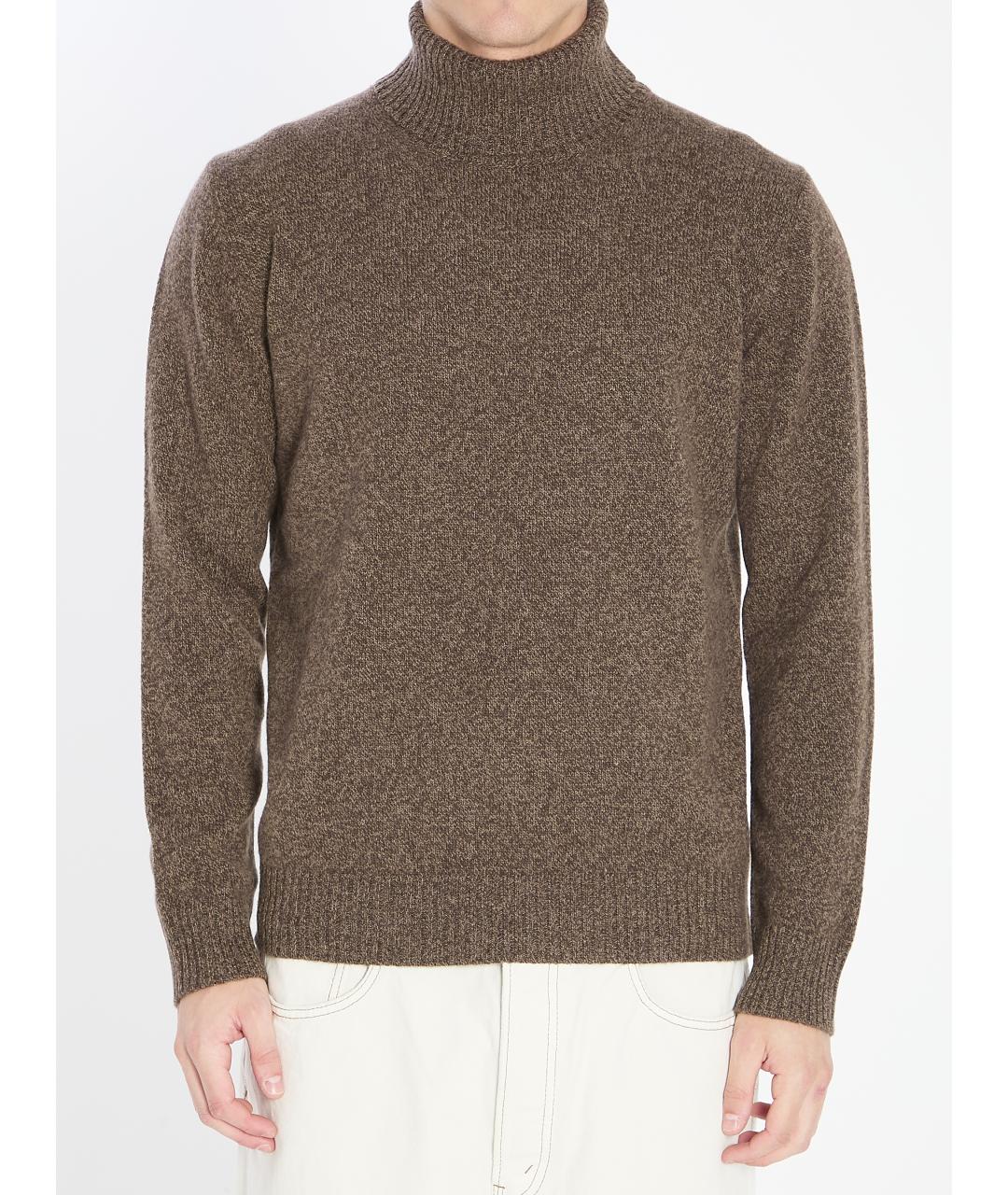 ROBERTO COLLINA Коричневый шерстяной джемпер / свитер, фото 2
