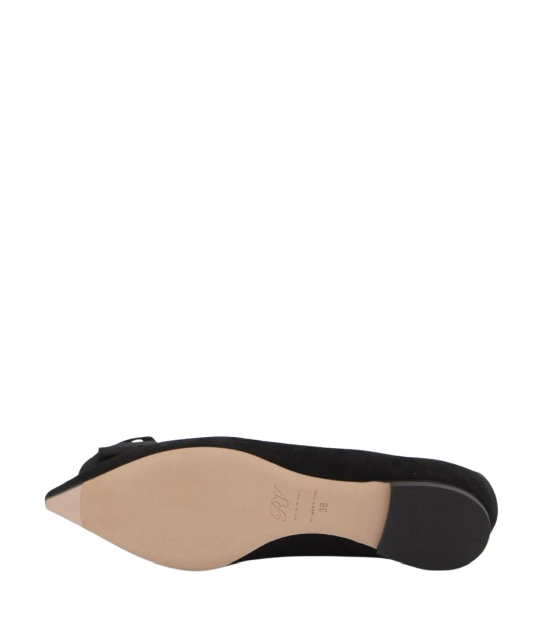 ROGER VIVIER Черные кожаные балетки, фото 4