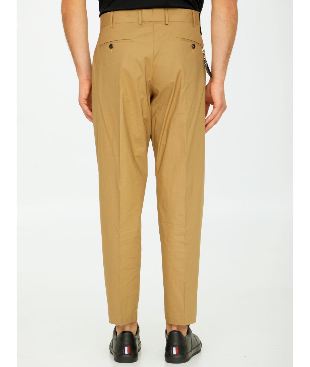 PT TORINO Бежевые хлопковые повседневные брюки, фото 5