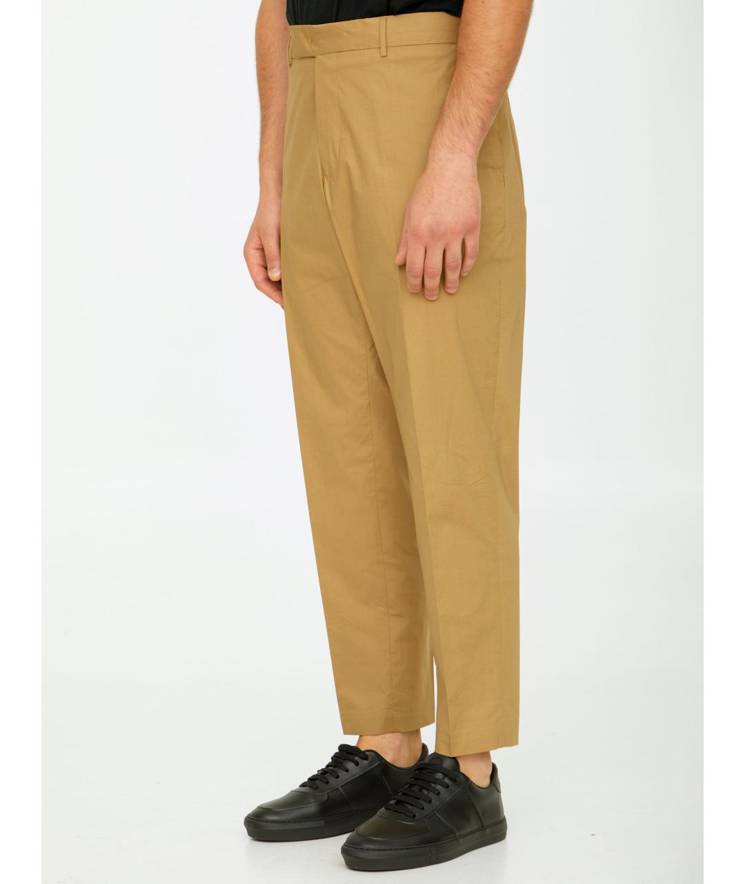 PT TORINO Бежевые хлопковые повседневные брюки, фото 3
