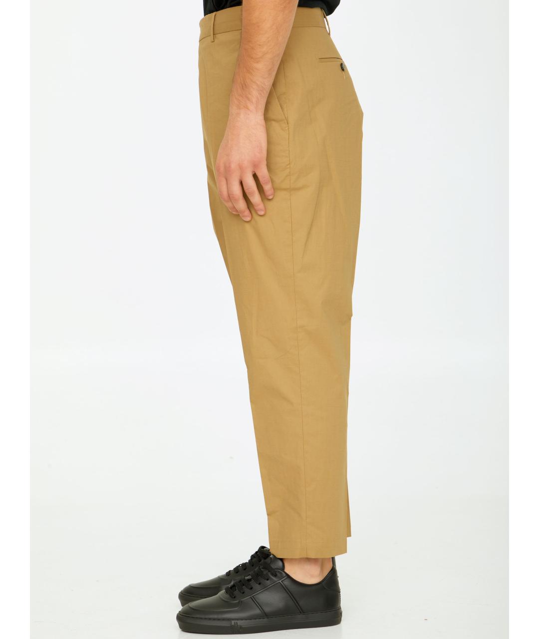 PT TORINO Бежевые хлопковые повседневные брюки, фото 4