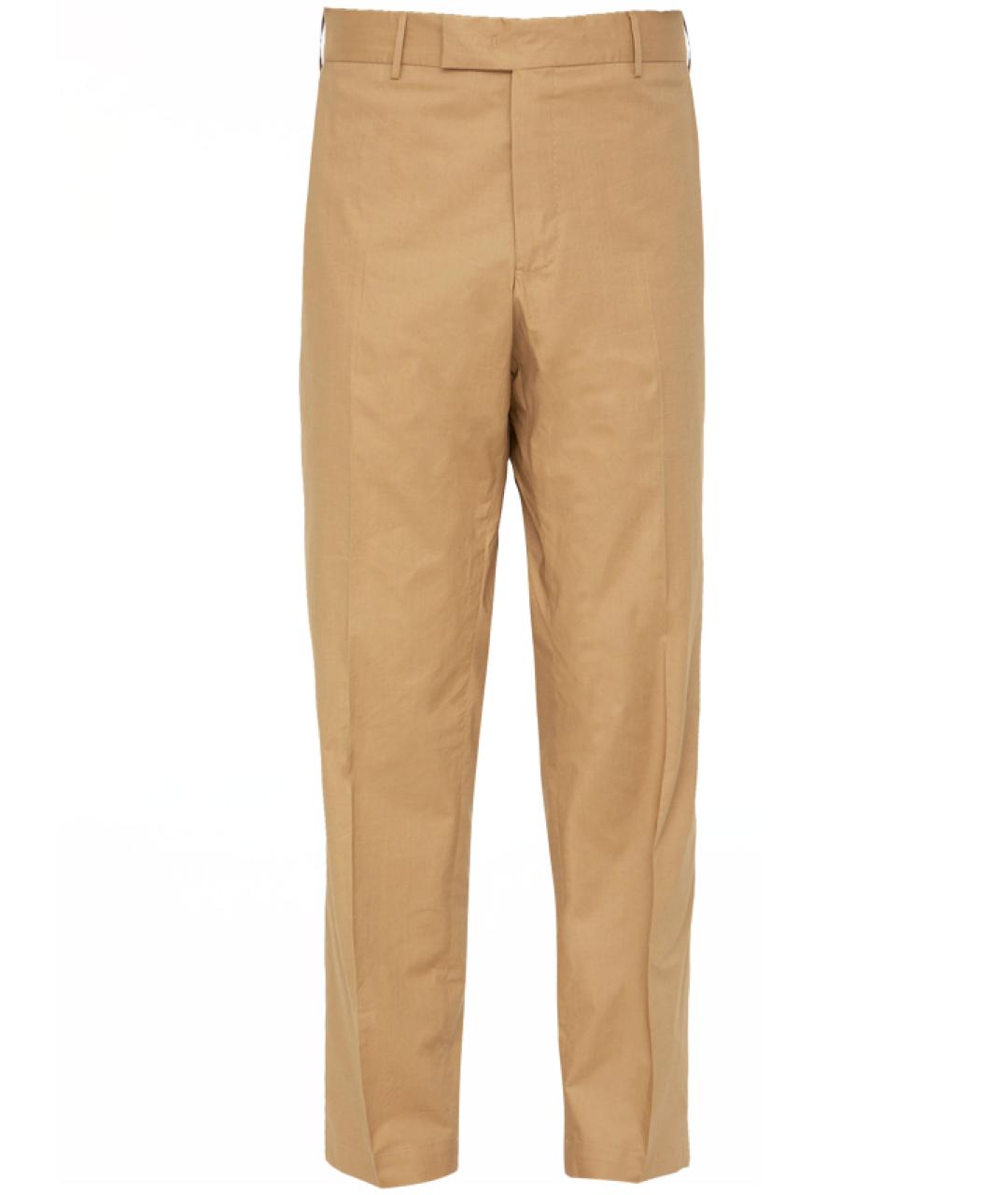 PT TORINO Бежевые хлопковые повседневные брюки, фото 1