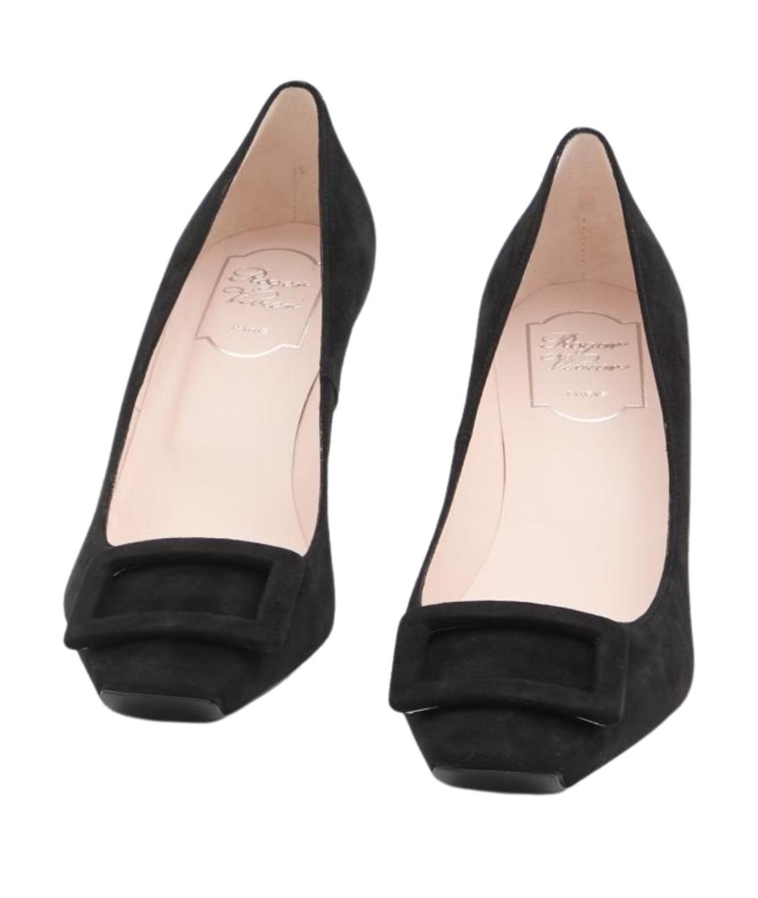 ROGER VIVIER Черные кожаные туфли, фото 5