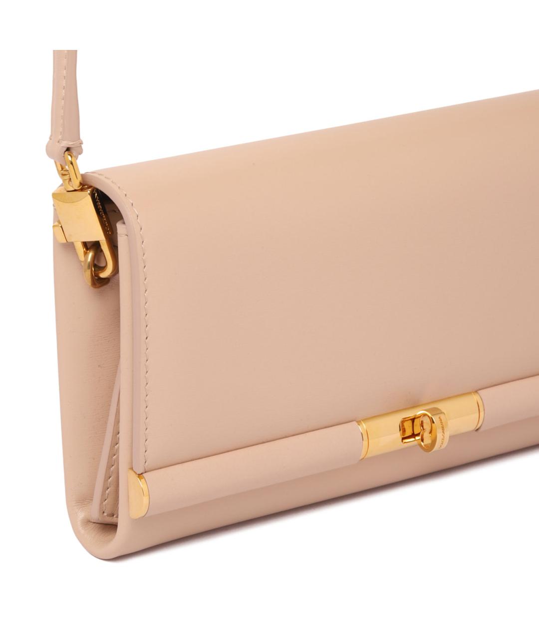 DOLCE&GABBANA Розовая кожаная сумка через плечо, фото 4