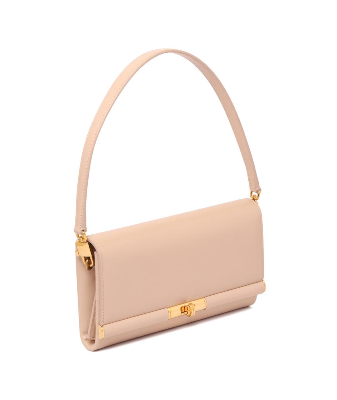 DOLCE&GABBANA Розовая кожаная сумка через плечо, фото 3