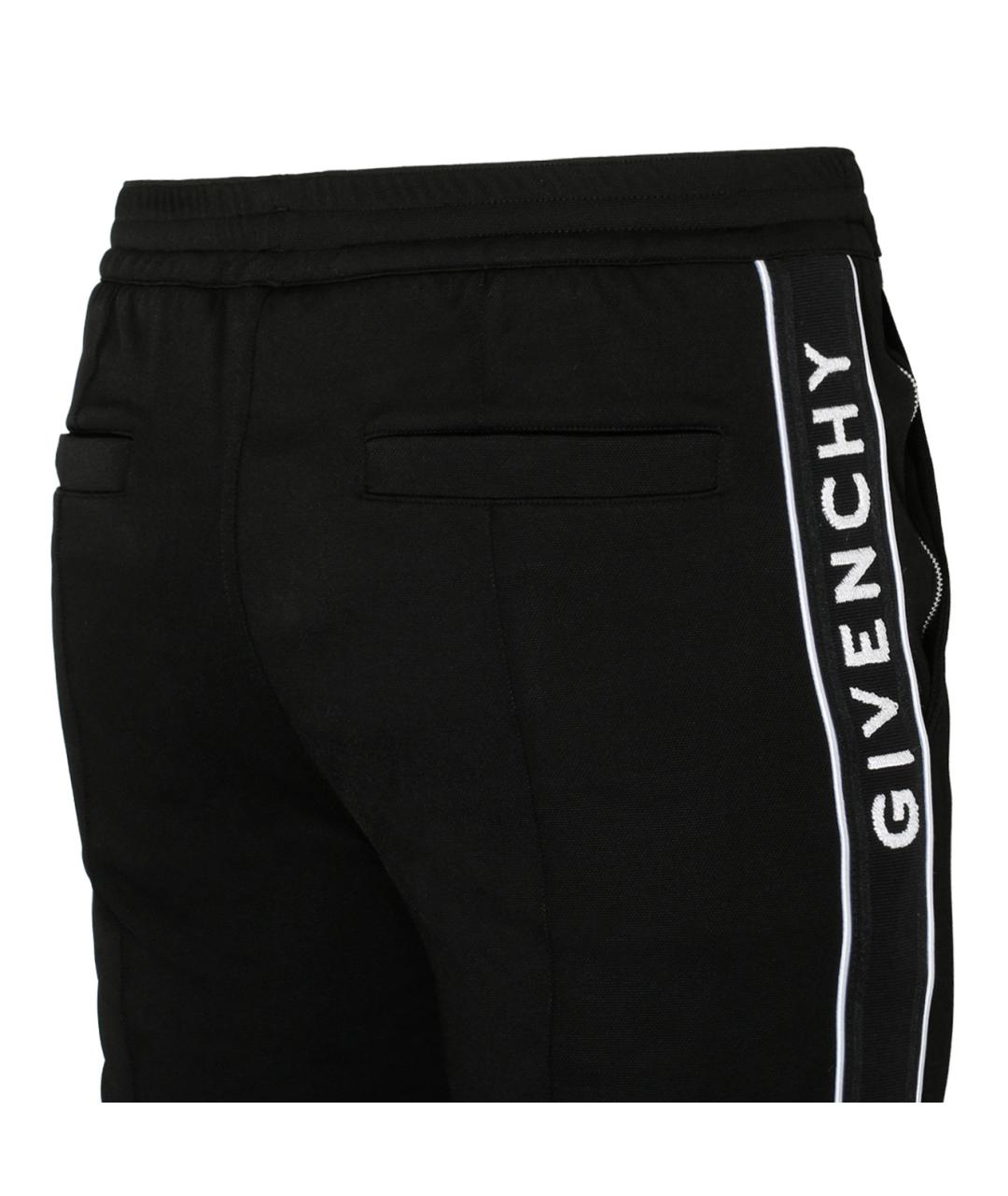 GIVENCHY Черные полиамидовые повседневные брюки, фото 4