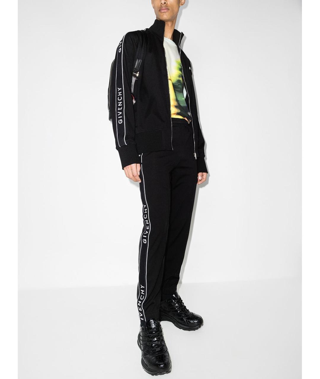 GIVENCHY Черные полиамидовые повседневные брюки, фото 5