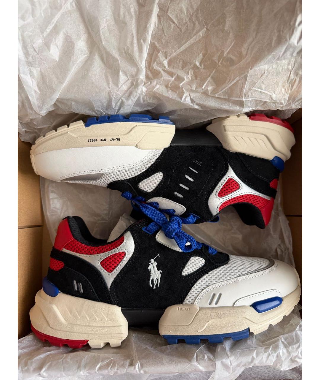 POLO RALPH LAUREN Белые текстильные кроссовки, фото 6