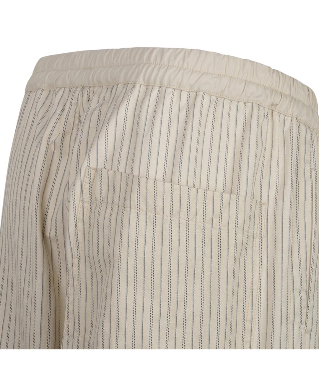 MAISON MARGIELA Бежевые хлопковые повседневные брюки, фото 4