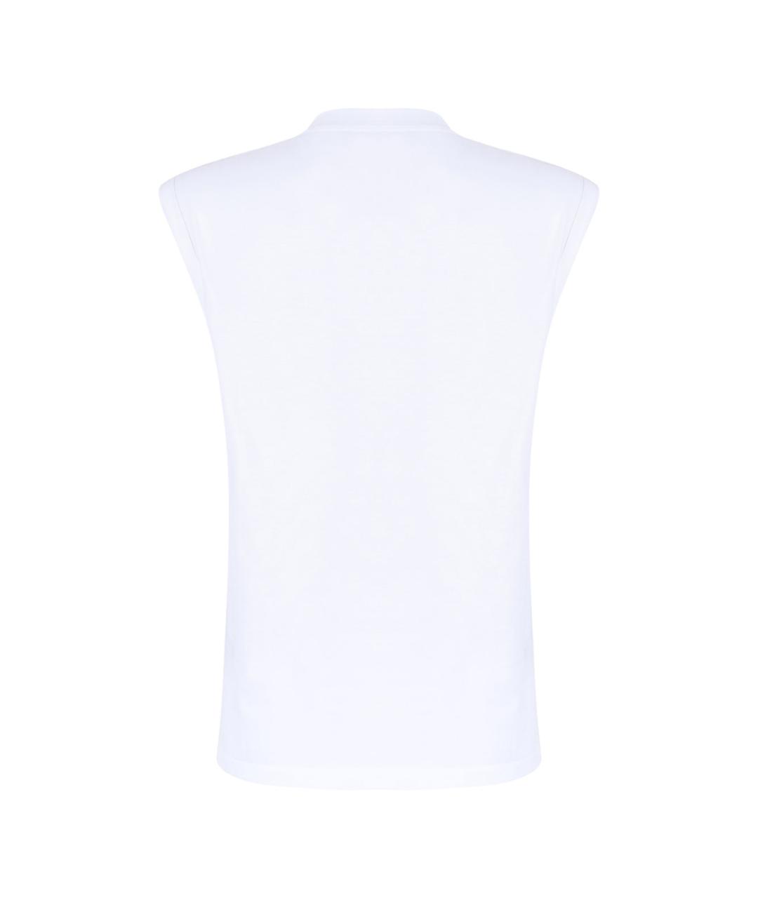 BALMAIN Белая хлопковая майка, фото 2