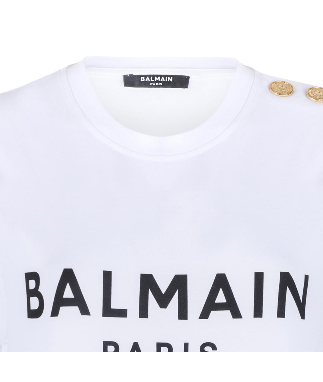 BALMAIN Белая хлопковая майка, фото 3