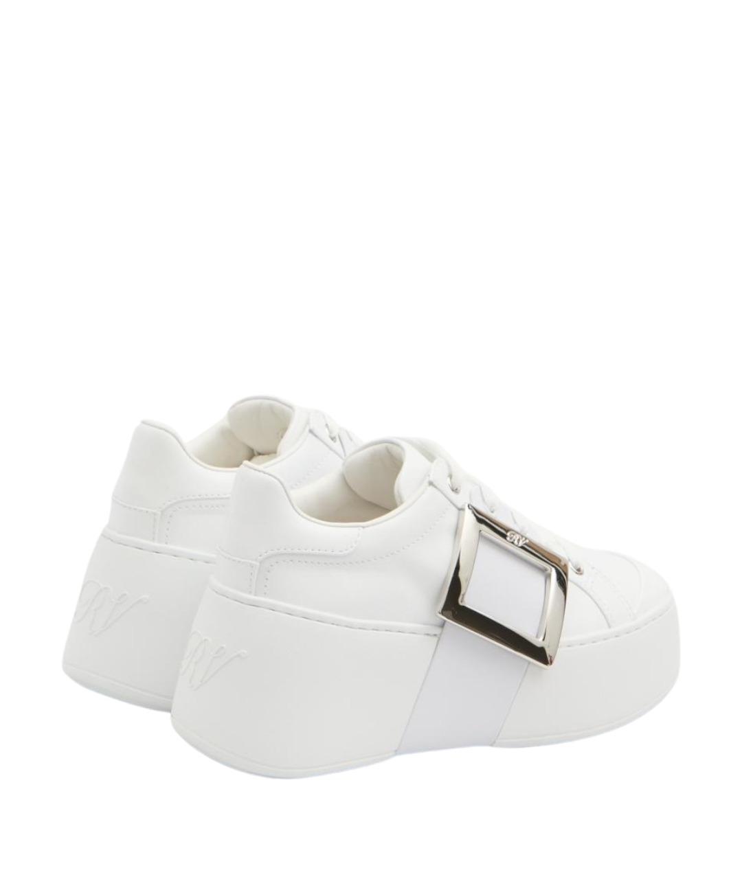 ROGER VIVIER Белые кожаные кроссовки, фото 3