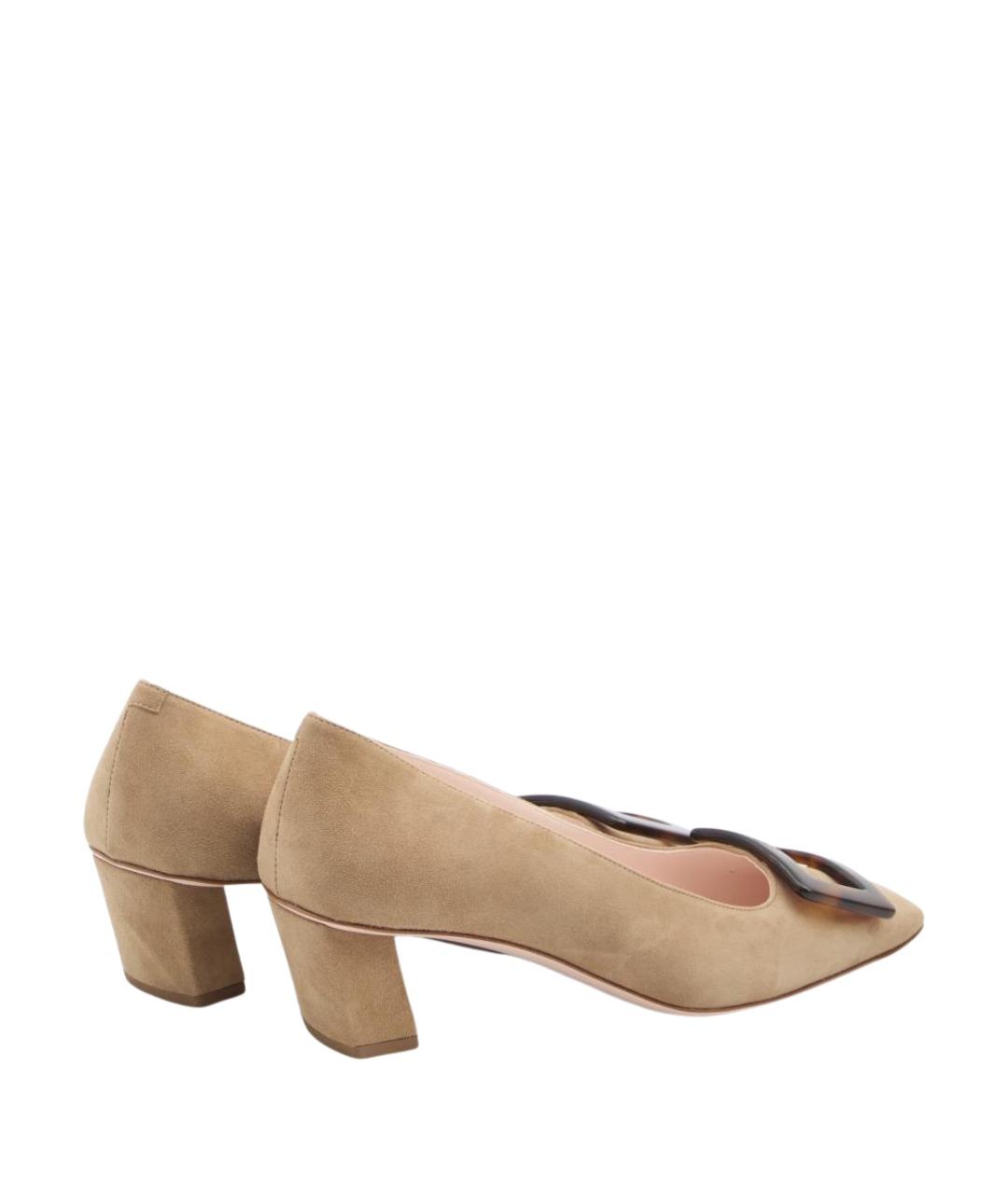 ROGER VIVIER Бежевые кожаные туфли, фото 3