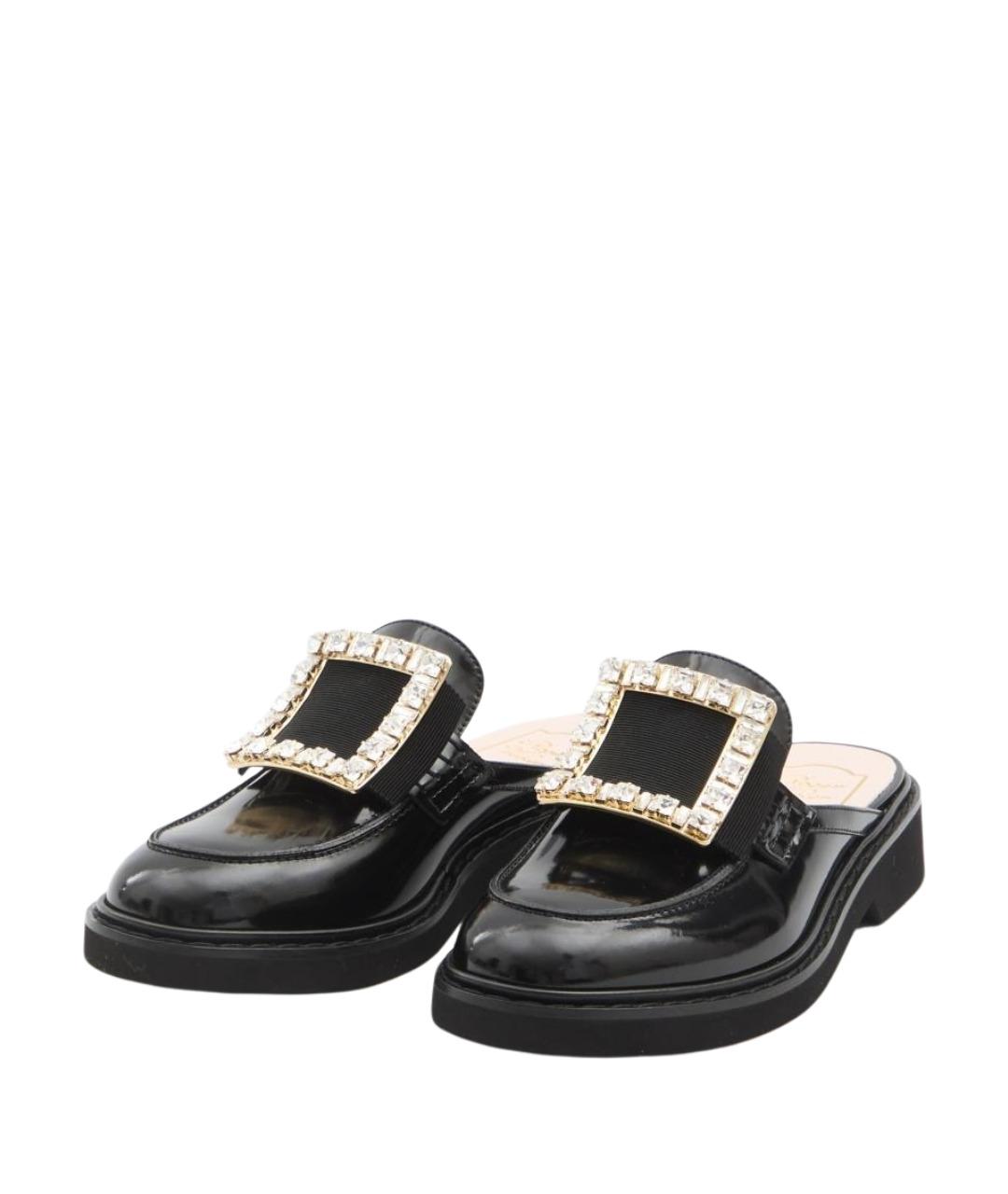 ROGER VIVIER Черные кожаные лоферы, фото 2