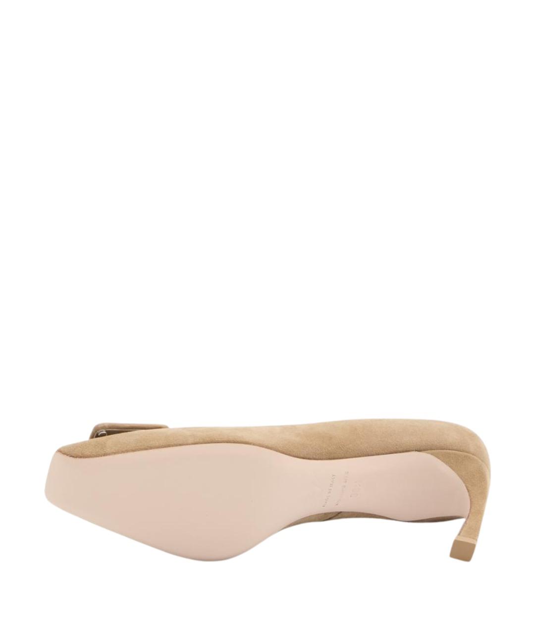 ROGER VIVIER Бежевые кожаные туфли, фото 4